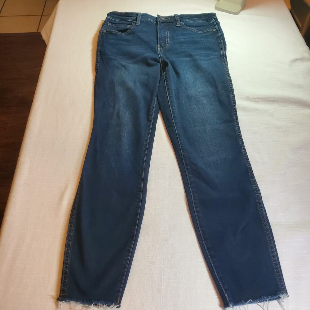 KUT from the Kloth Womens Size 6 Connie High Rise Fab Ab Ankle Skinny Dark Jeans